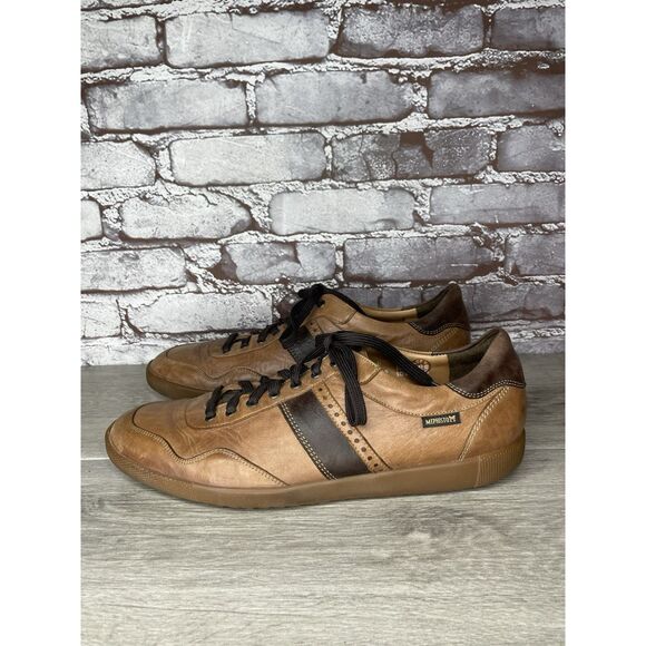 Mephisto Chestnut Brown Leather Steve Urban Sneaker Shoes Men’s Sz 10.5M US/44EU - Picture 1 of 16